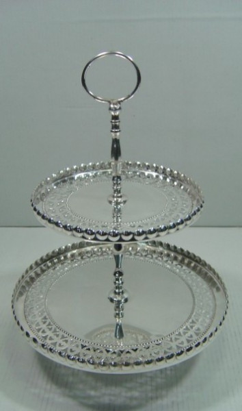 Image of Silver Plated Brass Fruit Stand