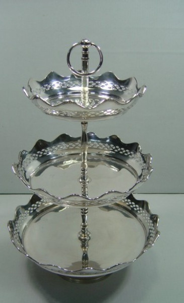 Image of Silver Plated Brass Fruit Stand