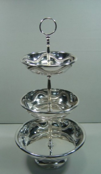 Image of Silver Plated Brass Fruit Stand