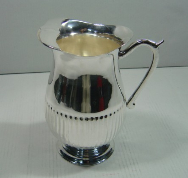 Image of Silver Plated Brass Pitcher