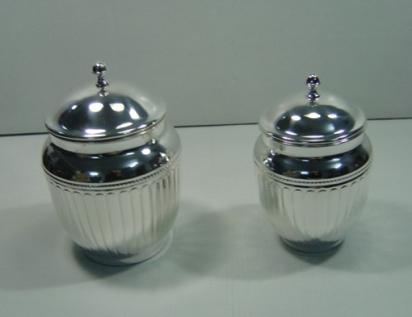 Image of Silver Plated Brass Jar