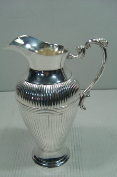 Image of Silver Plated Brass Pitcher
