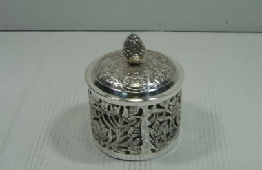 Silver Plated Brass Jar