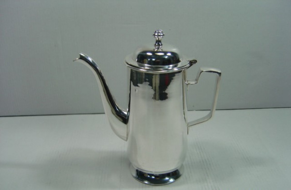 Image of Silver Plated Brass Kettle