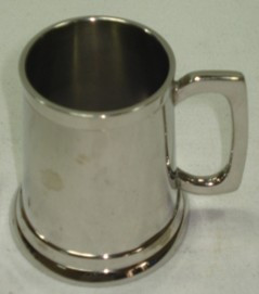 Nickel Plated Brass Mug