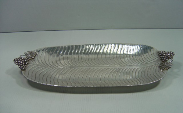 Image of Silver Plated Brass Tray