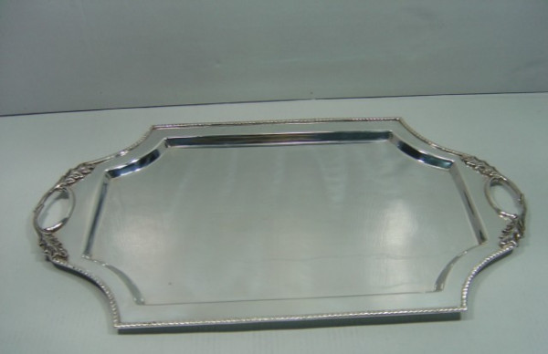 Image of Silver Plated Brass Tray