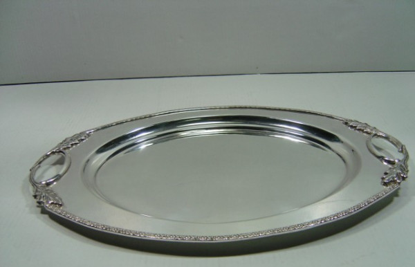 Image of Silver Plated Brass Tray