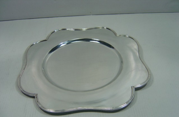 Image of Silver Plated Brass Tray
