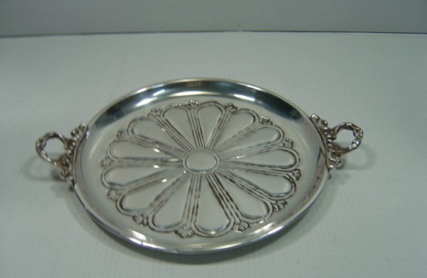 Image of Silver Plated Brass Tray