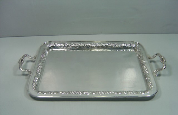 Image of Silver Plated Brass Tray