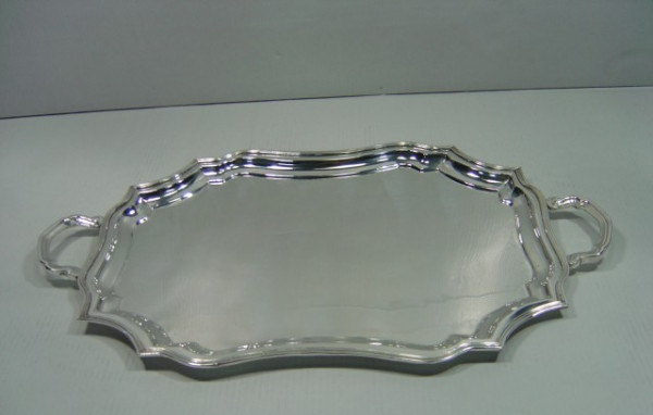 Image of Silver Plated Brass Tray