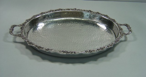 Image of Silver Plated Brass Tray