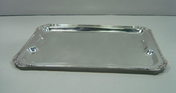 Image of Silver Plated Brass Tray