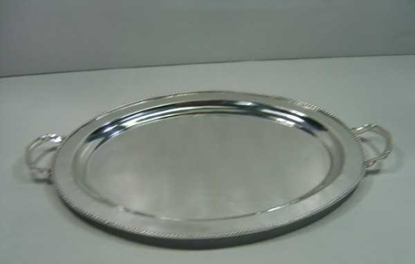 Image of Silver Plated Brass Tray