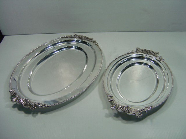Image of Silver Plated Brass Tray
