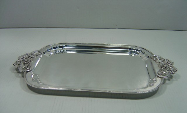 Image of Silver Plated Brass Tray