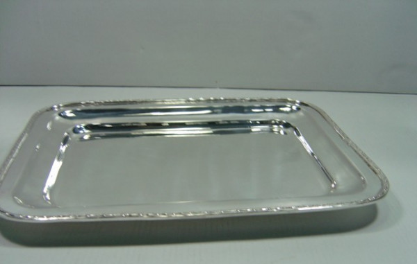 Image of Silver Plated Brass Tray