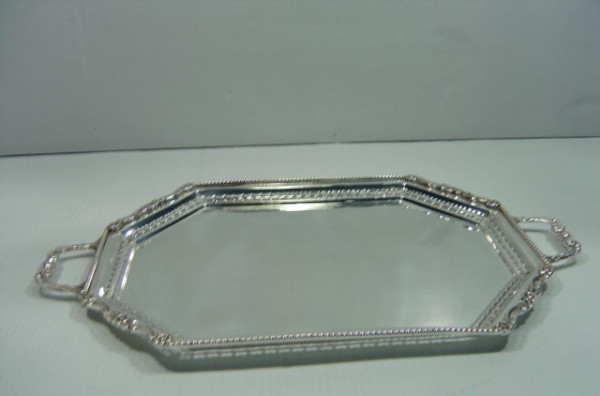Image of Silver Plated Brass Tray