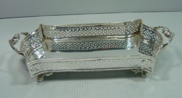 Image of Silver Plated Brass Tray