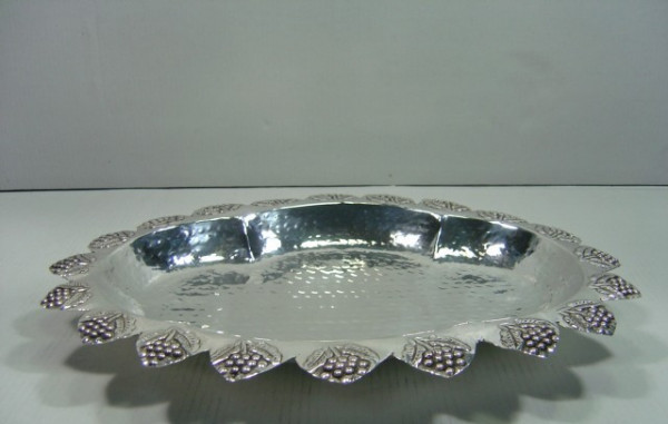 Image of Silver Plated Brass Tray