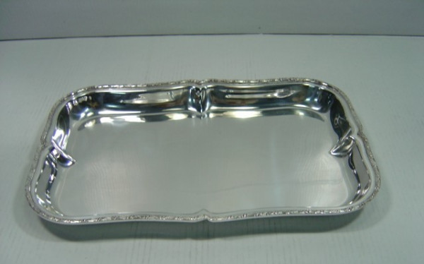 Image of Silver Plated Brass Tray