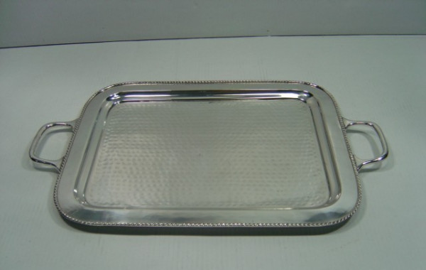 Image of Silver Plated Brass Tray