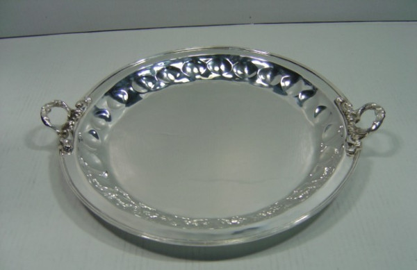 Image of Silver Plated Brass Tray