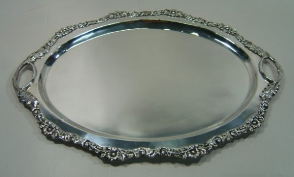 Image of Silver Plated Brass Tray