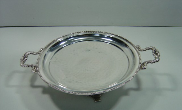 Image of Silver Plated Brass Tray