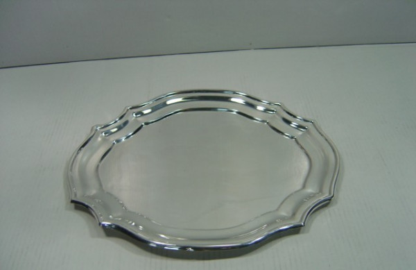 Image of Silver Plated Brass Tray