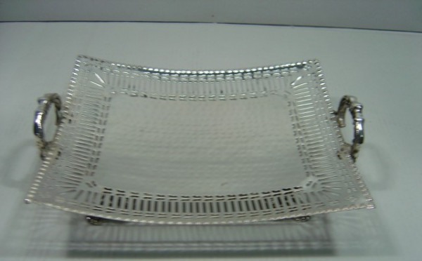 Image of Silver Plated Brass Tray