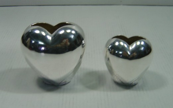 Image of Silver Plated Brass Vase Set