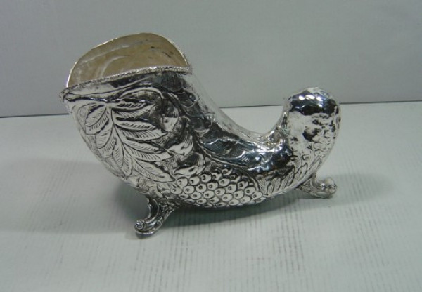 Image of Silver Plated Brass Vase