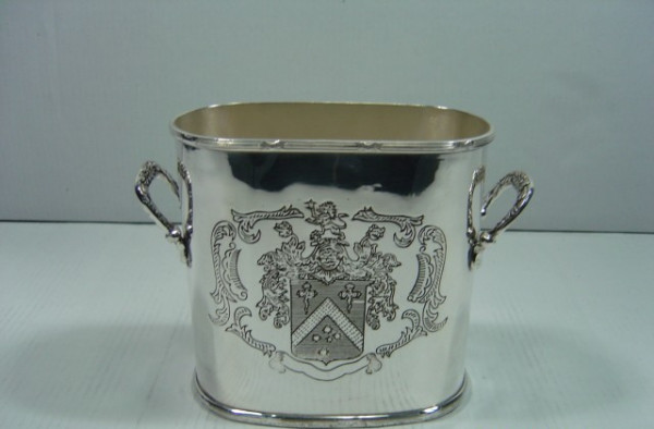 Image of Silver Plated Brass Wine Cooler