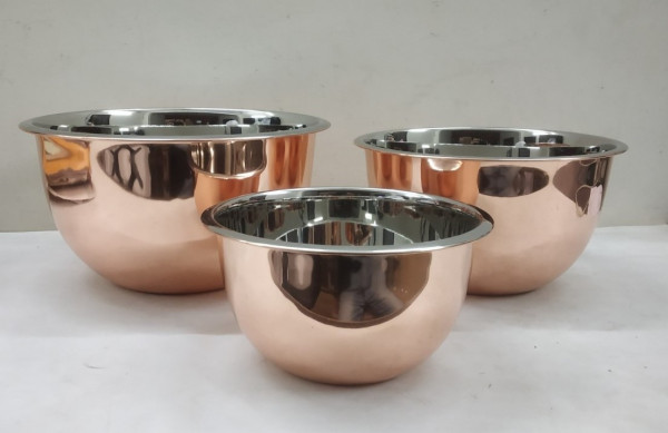 Image of Copper Plated Mixing Bowls