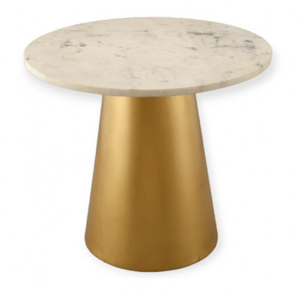 Image of Iron Table With Marble Top