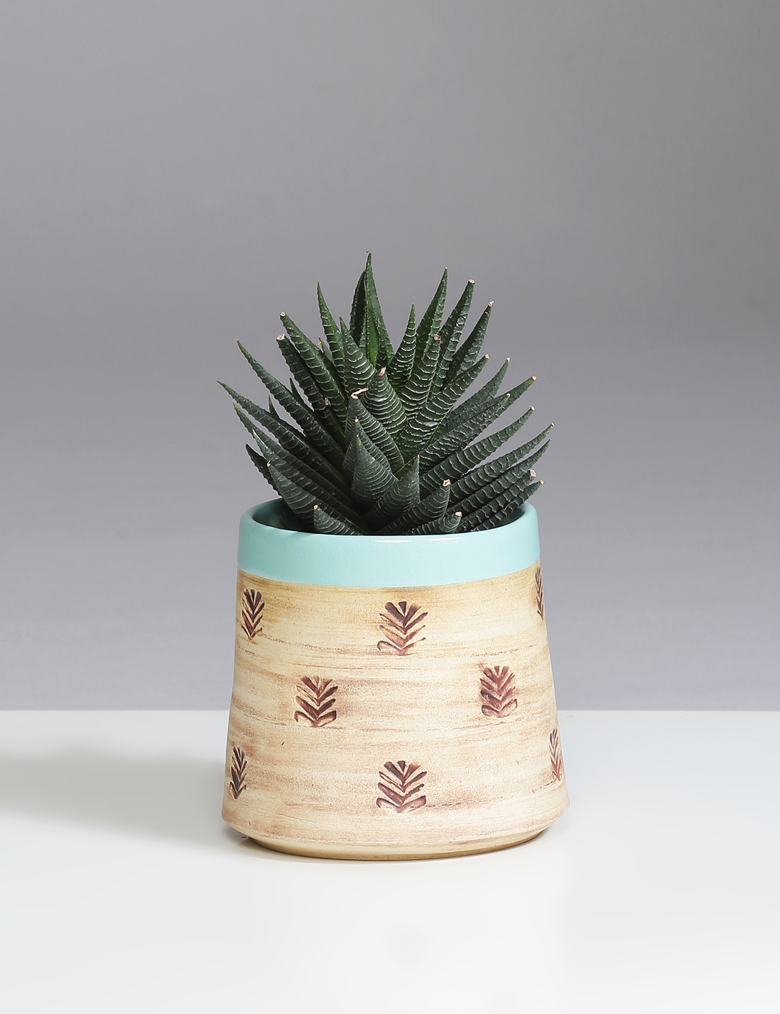 Pop stamp handmade ceramic planter