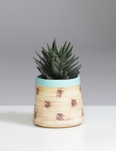 Image of Pop stamp handmade ceramic planter