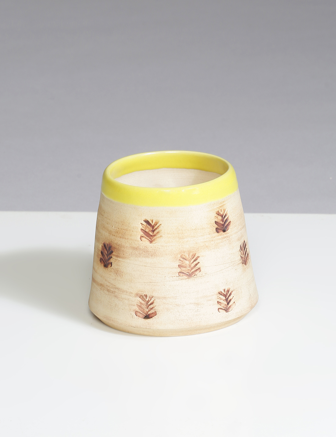 Pop stamp handmade ceramic planter