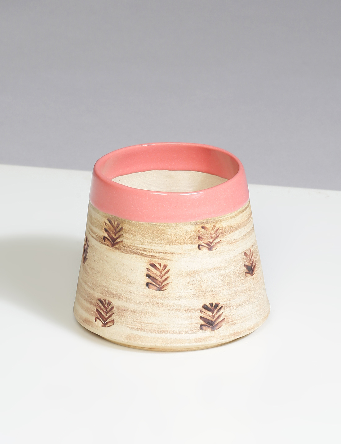 Pop stamp handmade ceramic planter