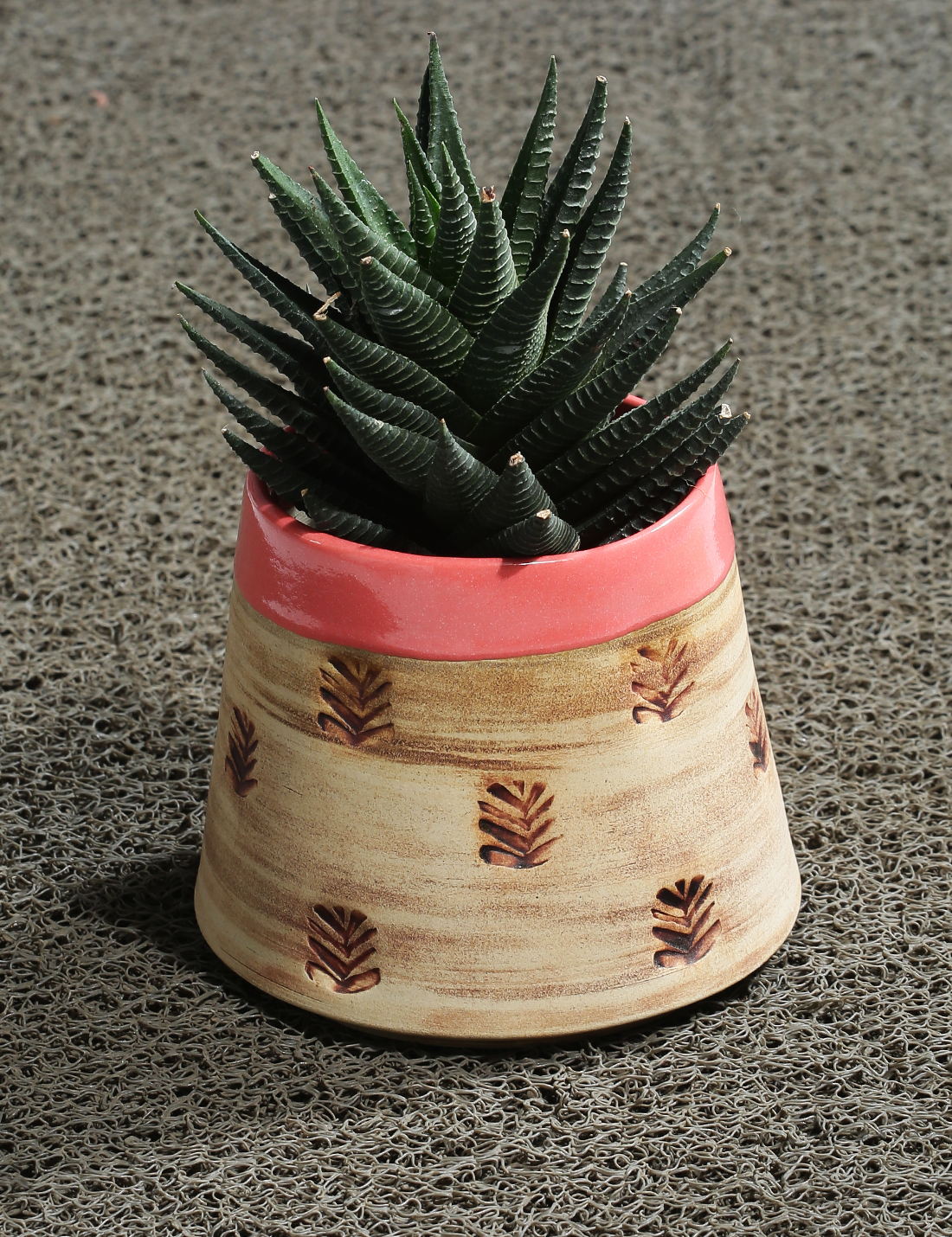 Pop stamp handmade ceramic planter