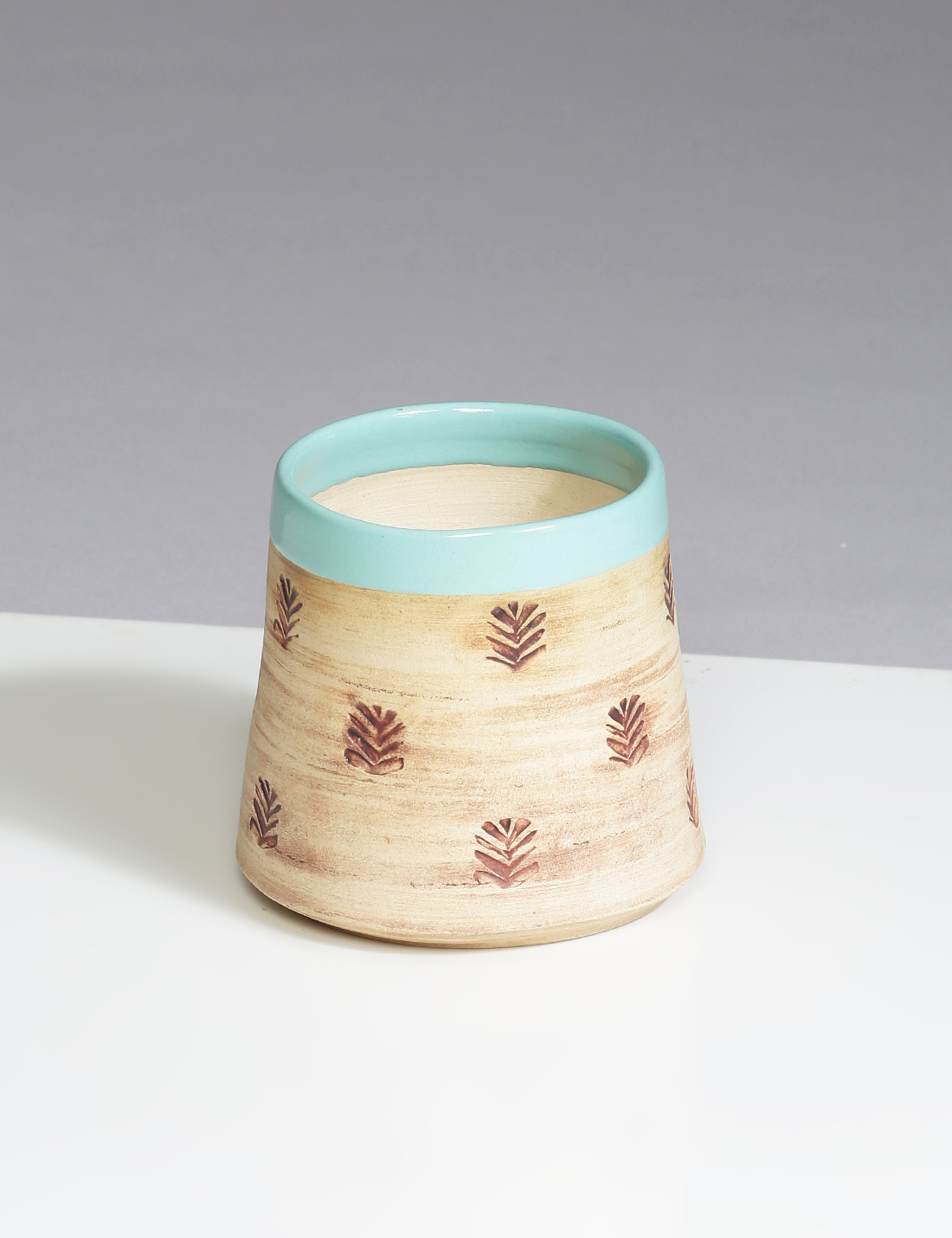 Pop stamp handmade ceramic planter