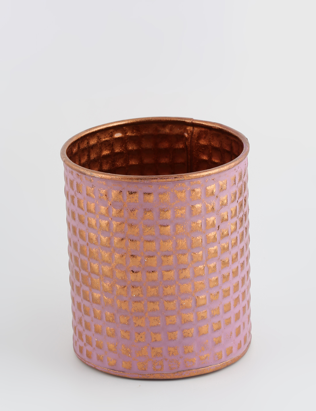 Embossed Vintage finish metal planter