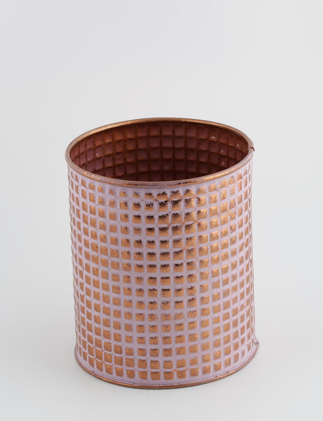 Embossed Vintage finish metal planter