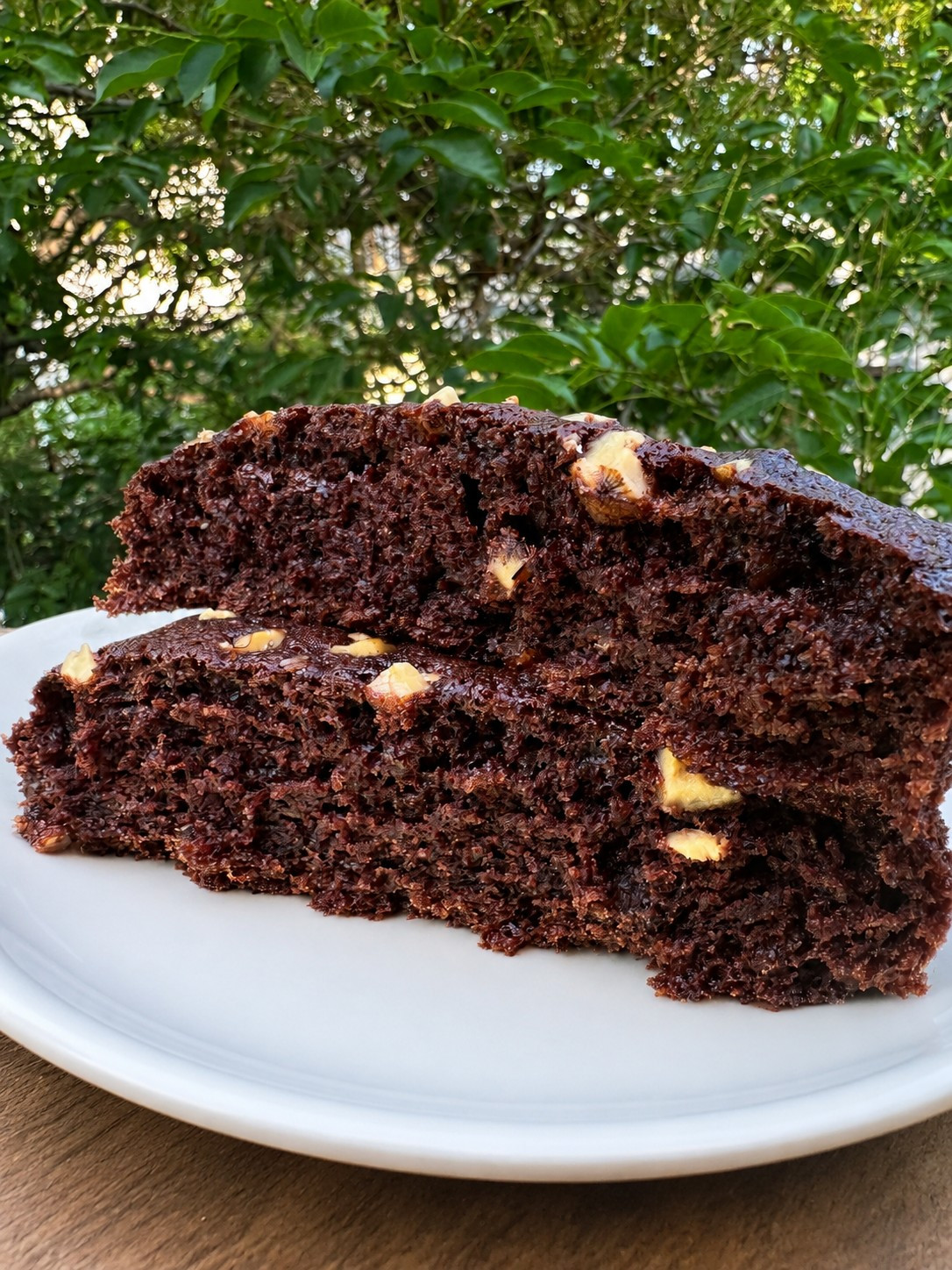 Choco Banana Walnut Cake