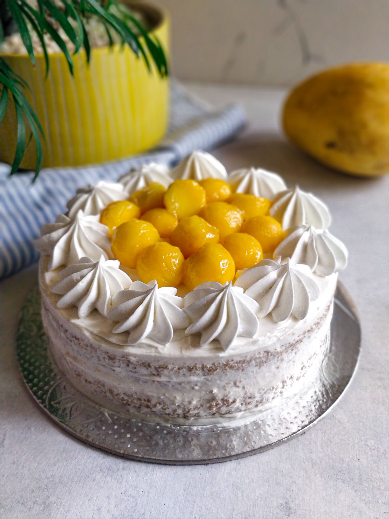 Fresh Mango Truffle Cake