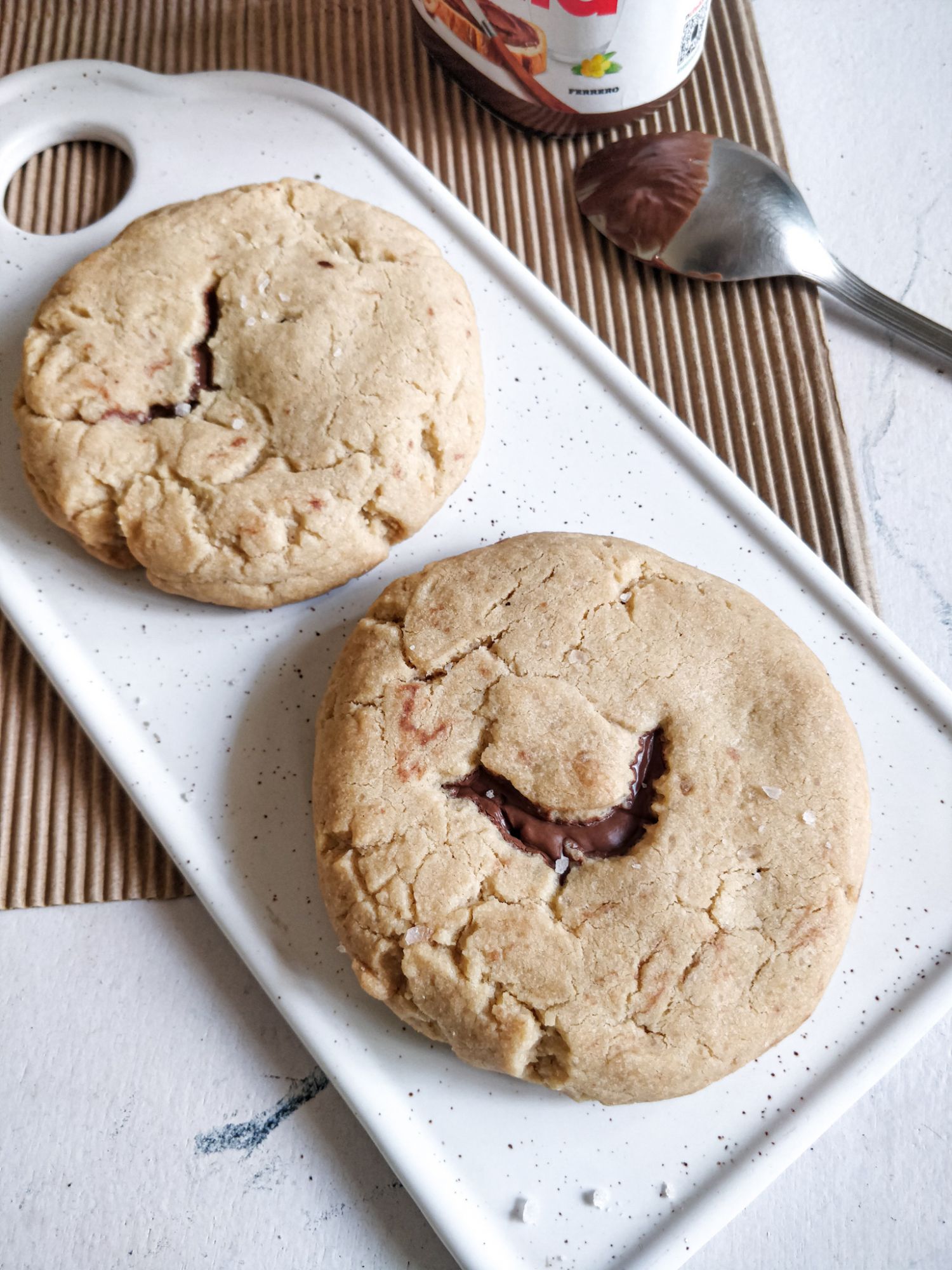 Sea-Salt Nutella Bomb - Big Fat Cookies