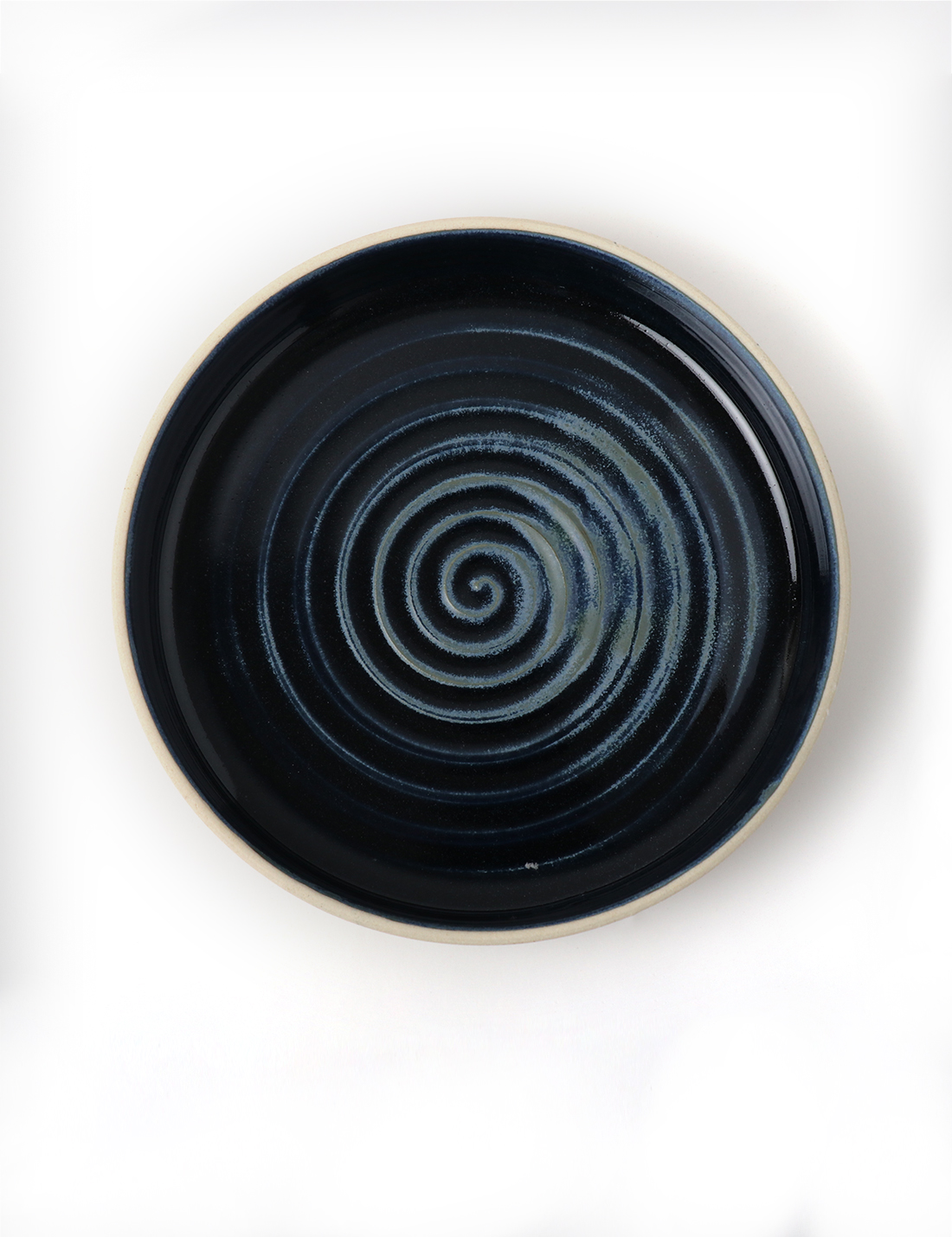 Spiral Pattern Handcrafted Ceramic Pasta plate