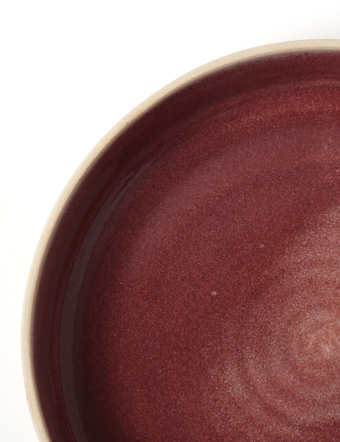 Handcrafted Ceramic Pasta plate Clowdy Pink